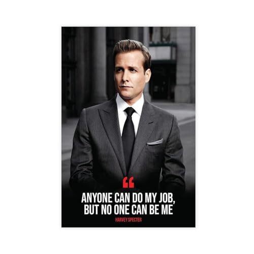 OWNPET Leinwand-Poster, Motiv: klassisches amerikanisches Drama Anzüge Harvey Specter, Wandkunst, Dekordruck, Bild, Gemälde für Wohnzimmer, Schlafzimmer, Dekoration, ungerahmt, 30 x 45 cm von OWNPET