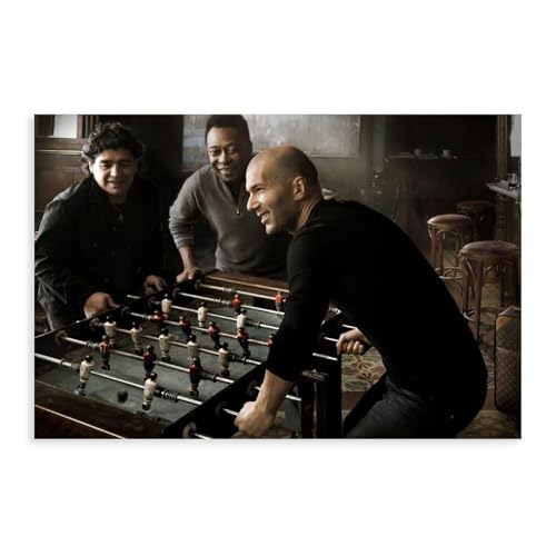 OWNPET Maradona Pele Zidane Leinwand-Poster, Wandkunst, Dekordruck, Bild, Gemälde für Wohnzimmer, Schlafzimmer, Dekoration, ungerahmt, 60 x 90 cm OWNPET Maradona Pele Zidane Leinwand-Poster, Wandkunst, Dekordruck, Bild, Gemälde für Wohnzimmer, Schlafzimmer, Dekoration, ungerahmt, 60 x 90 cm von OWNPET