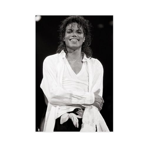 OWNPET Michael Jackson Happy Smiling Leinwand-Poster, Wandkunst, Dekor, Bild, Gemälde für Wohnzimmer, Schlafzimmer, Dekoration, ungerahmt, 40 x 60 cm von OWNPET