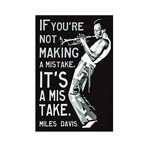 OWNPET Miles Davis Retro Trompeter Leinwand Poster Wandkunst Dekor Druck Bild Gemälde für Wohnzimmer Schlafzimmer Dekoration ungerahmt 40 x 60 cm von OWNPET