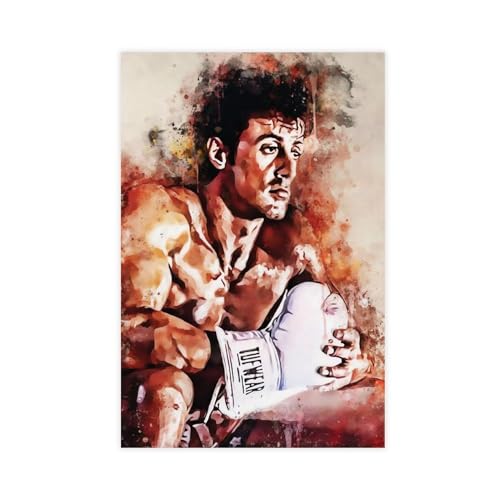 OWNPET Rocky Balboa Leinwand-Poster, Wandkunst, Dekordruck, Bild, Gemälde für Wohnzimmer, Schlafzimmer, Dekoration, ungerahmt, 60 x 90 cm von OWNPET