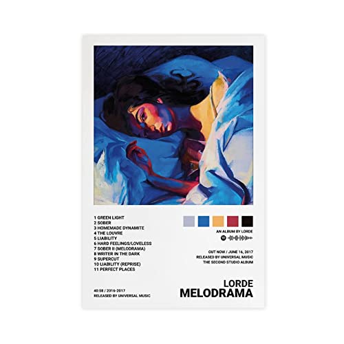 OWNPET Sänger Lorde Melodrama Album Cover Leinwand Poster Wandkunst Dekor Druck Bild Gemälde für Wohnzimmer Schlafzimmer Dekoration ungerahmt 30 x 45 cm von OWNPET