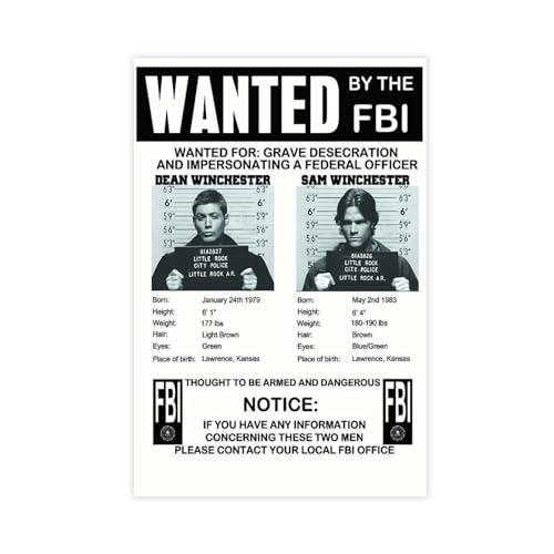 OWNPET TV-Serie Supernatural Leinwand-Poster, Wandkunst, Dekor, Bild, Gemälde für Wohnzimmer, Schlafzimmer, Dekoration, ungerahmt, 30 x 45 cm OWNPET TV-Serie Supernatural Leinwand-Poster, Wandkunst, Dekor, Bild, Gemälde für Wohnzimmer, Schlafzimmer, Dekoration, ungerahmt, 30 x 45 cm von OWNPET