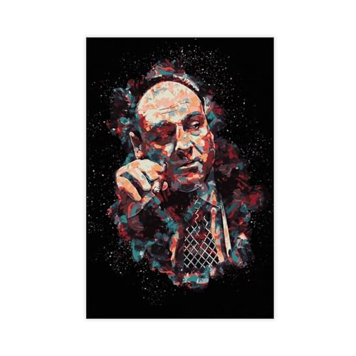 OWNPET Tony Sopran-Porträt 3 Leinwand-Poster, Wandkunst, Dekor, Bild, Gemälde für Wohnzimmer, Schlafzimmer, Dekoration, ungerahmt, 50 x 75 cm von OWNPET