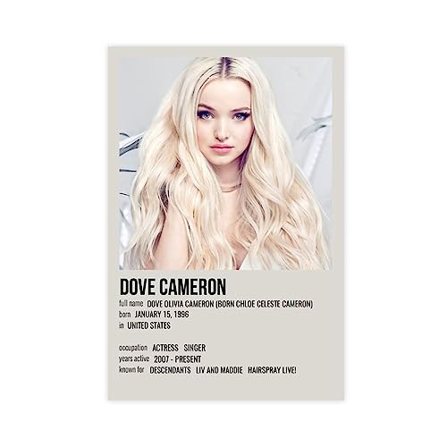 Schauspielerin Dove Cameron 1 Leinwandposter Schlafzimmer Dekor Sport Landschaft Büro Zimmer Dekor Geschenk ungerahmt 30 x 45 cm von OWNPET