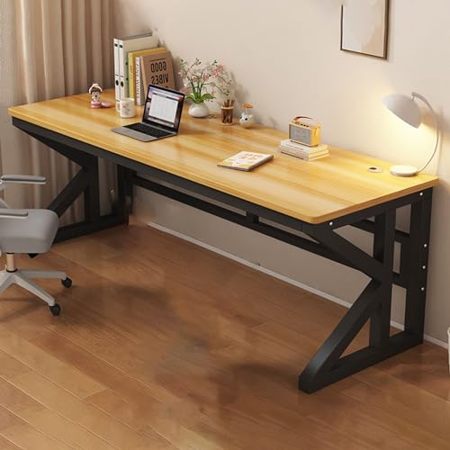 Computertisch Gaming-Schreibtisch Stabile Unterstützung Stehpult-Arbeitsplatz für das Arbeitszimmer Metallstruktur Büromöbel Ergonomischer Home-Office-Schreibtisch, Holzfarbe + Schwarzes Regal, 1 Computertisch Gaming-Schreibtisch Stabile Unterstützung Stehpult-Arbeitsplatz für das Arbeitszimmer Metallstruktur Büromöbel Ergonomischer Home-Office-Schreibtisch, Holzfarbe + Schwarzes Regal, 1 von OWOHYG
