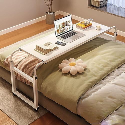 Cross-Bed Dehnbarer Lazy Computer-Schreibtisch Beistelltisch Höhenverstellbarer Beistelltisch Multifunktionaler Mobiler Schreibtisch Arbeitszimmer Schreibbüro Nachttisch für Schlafzimmer,A,Ohne Schal von OWOHYG