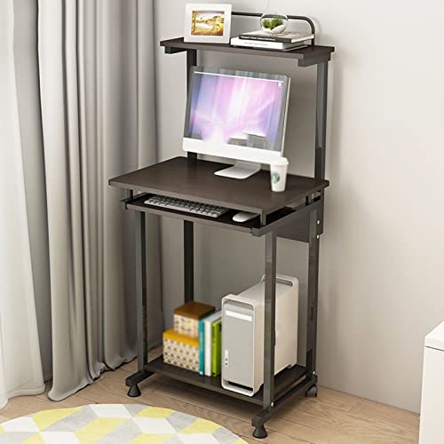 Desktop-Computertisch, Bücherregal-Schreibtischkombination, Oberes Regaldesign, Mit Stauraum, Geeignet Für Das Wohnzimmer Im Home Office,A von OWOHYG