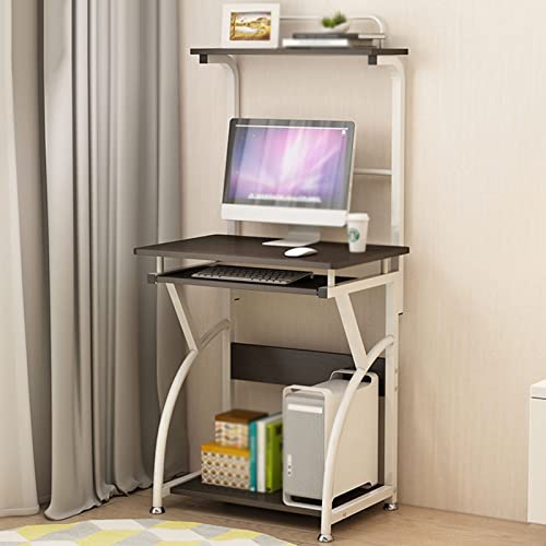 Desktop-Computertisch, Bücherregal-Schreibtischkombination, Oberes Regaldesign, Mit Stauraum, Geeignet Für Das Wohnzimmer Im Home Office,E von OWOHYG