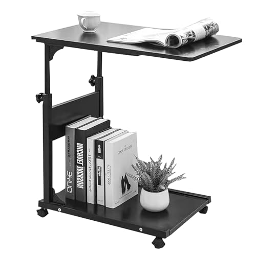 Höhenverstellbarer Laptop-Rolltisch – Tragbarer Schreibtisch auf Rädern für Home Office, Sofa und Bett – Multifunktionaler Nachttisch mit Stauraum für einfache Mobilität Höhenverstellbarer Laptop-Rolltisch – Tragbarer Schreibtisch auf Rädern für Home Office, Sofa und Bett – Multifunktionaler Nachttisch mit Stauraum für einfache Mobilität von OWOHYG
