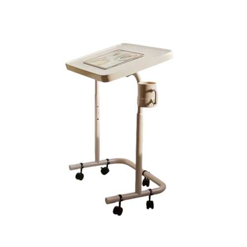 Höhenverstellbarer Laptop-Schreibtisch mit Rollen, Klappbarer Nachttisch für Schlafzimmer, Büro und Sofa, Schwarz, 48 x 35 cm – Vielseitiger tragbarer Arbeitsplatz für Komfort und Bequemlichkeit, Wei Höhenverstellbarer Laptop-Schreibtisch mit Rollen, Klappbarer Nachttisch für Schlafzimmer, Büro und Sofa, Schwarz, 48 x 35 cm – Vielseitiger tragbarer Arbeitsplatz für Komfort und Bequemlichkeit, Wei von OWOHYG