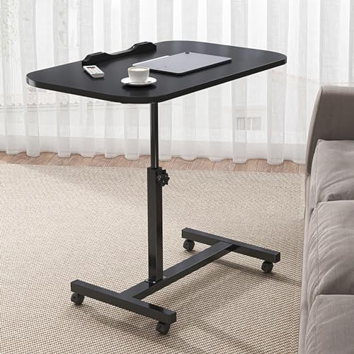 Kleiner Stehpult, Mobiler Schreibtisch Höhenverstellbar auf Feststellbaren Rädern, Rollbarer Laptop-Schreibtisch, Höhenverstellbarer Schreibtisch C-Tisch für Sofa, Um 90° Neigbarer Nachttisch über De Kleiner Stehpult, Mobiler Schreibtisch Höhenverstellbar auf Feststellbaren Rädern, Rollbarer Laptop-Schreibtisch, Höhenverstellbarer Schreibtisch C-Tisch für Sofa, Um 90° Neigbarer Nachttisch über De von OWOHYG