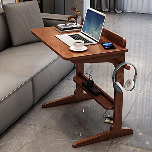 Laptop-Schreibtisch, beweglicher Sofa-Beistelltisch, Massivholz-Beistelltisch, Schlafzimmer-Nachttisch, kleiner minimalistischer Schreibtisch, multifunktionaler Spieltisch, Walnuss, 70 x 46 x 70 cm Laptop-Schreibtisch, beweglicher Sofa-Beistelltisch, Massivholz-Beistelltisch, Schlafzimmer-Nachttisch, kleiner minimalistischer Schreibtisch, multifunktionaler Spieltisch, Walnuss, 70 x 46 x 70 cm von OWOHYG
