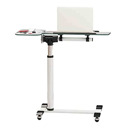 OWOHYG Computertisch, Laptoptisch aus gehärtetem Glas, Bett, abnehmbar, anhebbar, für den Einsatz am Bett, für Zuhause, Büro und Schulklassenzimmer OWOHYG Computertisch, Laptoptisch aus gehärtetem Glas, Bett, abnehmbar, anhebbar, für den Einsatz am Bett, für Zuhause, Büro und Schulklassenzimmer von OWOHYG