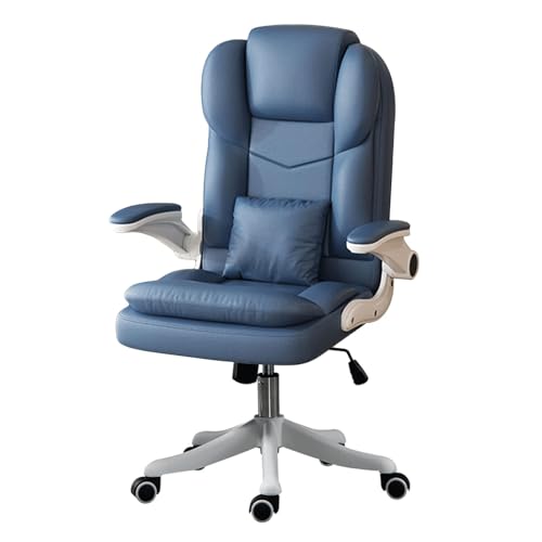OWOHYG Ergonomischer Bürostuhl mit Höhenverstellung, atmungsaktivem Schwamm, Liegefunktion, Rädern und Kissen – bequemer Schreibtischstuhl für Zuhause und das Büro,A von OWOHYG