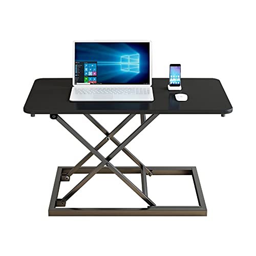 OWOHYG Höhenverstellbarer Arbeitstisch, Schreibtisch für den Home-Office-Arbeitsplatz, Faltbarer Laptopständer mit 23 x 13 Zoll Desktop-Steh-PC-Schreibtisch für Gaming und Produktivität von OWOHYG