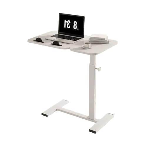 OWOHYG Klappbarer Nachttisch mit Verstellbarer Höhe, tragbarer Schreibtisch für kleine Räume, weißes Laptop-Tablett für Schlafzimmer, Büro, Wohnzimmer – 60 × 40 cm, Weiß, 60 × 40 cm (24 × 16 Zoll) OWOHYG Klappbarer Nachttisch mit Verstellbarer Höhe, tragbarer Schreibtisch für kleine Räume, weißes Laptop-Tablett für Schlafzimmer, Büro, Wohnzimmer – 60 × 40 cm, Weiß, 60 × 40 cm (24 × 16 Zoll) von OWOHYG