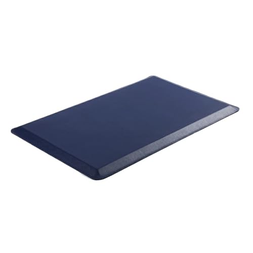OWOHYG Küchenmatte, gepolstert, Anti-Ermüdungs-Teppich, wasserdicht, rutschfest, für Steh- und Komfort-Schreibtisch/Bodenmatten für Haus, Waschbecken, Büro, Blau, 44 x 71 x 1,9 cm von OWOHYG