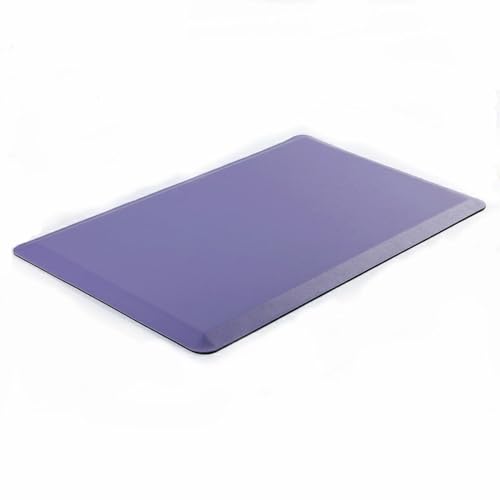 OWOHYG Küchenmatte, gepolstert, Anti-Ermüdungs-Teppich, wasserdicht, rutschfest, für Steh- und Komfort-Schreibtisch/Bodenmatten für Haus, Waschbecken, Büro, Lila, 44 x 71 x 1,9 cm von OWOHYG