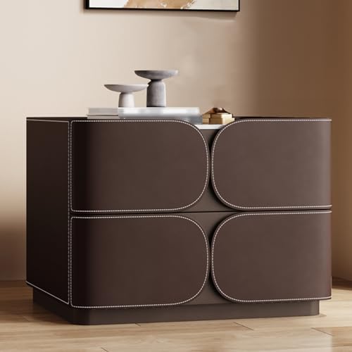OWOHYG Nachttisch mit Schieferplatten, Nachttisch, weißer Nachttisch mit Schutzzaun-Design, Zwei Schubladen, integrierter Standfuß – Keine Installation erforderlich, dunkler Kaffee, 60 cm OWOHYG Nachttisch mit Schieferplatten, Nachttisch, weißer Nachttisch mit Schutzzaun-Design, Zwei Schubladen, integrierter Standfuß – Keine Installation erforderlich, dunkler Kaffee, 60 cm von OWOHYG