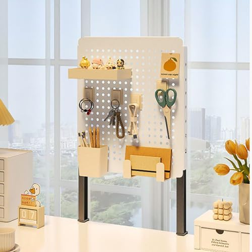 OWOHYG Schreibtischverlängerung zum Anklemmen, Stecktafel-Sichtschutz, magnetischer Metall-Organizer mit Zubehör für Gaming-Schreibtisch, 16 x 16 Zoll, 20 x 40 cm von OWOHYG