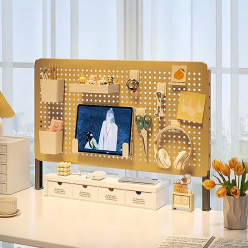OWOHYG Schreibtischverlängerung zum Anklemmen, Stecktafel-Sichtschutz, magnetischer Metall-Organizer mit Zubehör für Gaming-Schreibtische, 16 x 16 Zoll, Gelb, 40 x 60 cm OWOHYG Schreibtischverlängerung zum Anklemmen, Stecktafel-Sichtschutz, magnetischer Metall-Organizer mit Zubehör für Gaming-Schreibtische, 16 x 16 Zoll, Gelb, 40 x 60 cm von OWOHYG