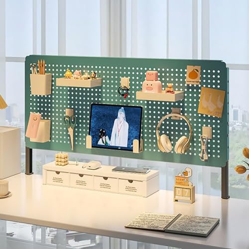 OWOHYG Schreibtischverlängerung zum Anklemmen, Stecktafel-Sichtschutz, magnetischer Metall-Organizer mit Zubehör für Gaming-Schreibtische, 16 x 16 Zoll, Grün, 40 x 80 cm OWOHYG Schreibtischverlängerung zum Anklemmen, Stecktafel-Sichtschutz, magnetischer Metall-Organizer mit Zubehör für Gaming-Schreibtische, 16 x 16 Zoll, Grün, 40 x 80 cm von OWOHYG