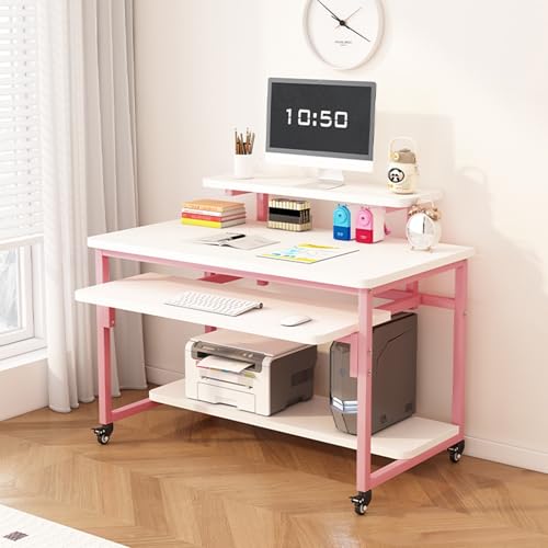 OWOHYG Tragbarer Laptop-Schreibtisch mit Rädern, höhenverstellbarer Stehpult, Kleiner Computertisch fürs Sofa, vielseitiger Nachttisch,E,100x50x92cm OWOHYG Tragbarer Laptop-Schreibtisch mit Rädern, höhenverstellbarer Stehpult, Kleiner Computertisch fürs Sofa, vielseitiger Nachttisch,E,100x50x92cm von OWOHYG