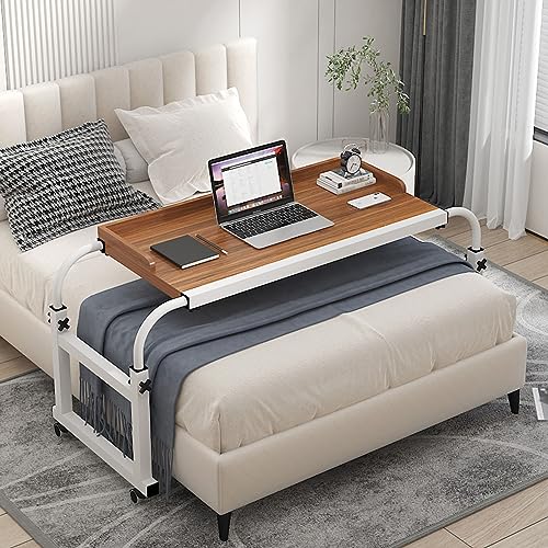 OWOHYG Überbettschreibtisch mit Rollen, höhen- und breitenverstellbar, Laptoptisch, Steharbeitsplatz, mobiler Querbetttisch, rollbarer Betttisch, Schreibtisch über dem Bett für, C, 120 * 44 cm OWOHYG Überbettschreibtisch mit Rollen, höhen- und breitenverstellbar, Laptoptisch, Steharbeitsplatz, mobiler Querbetttisch, rollbarer Betttisch, Schreibtisch über dem Bett für, C, 120 * 44 cm von OWOHYG
