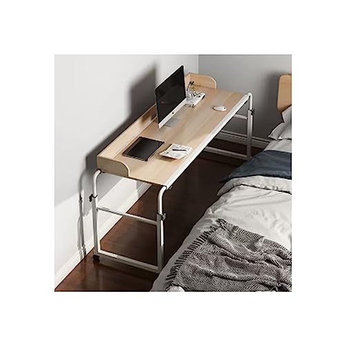 OWOHYG Überbetttisch Computerarbeitsplatz Überbetttisch Mit Rädern Höhenverstellbarer Steharbeitsplatz Essenstablett Schreibtisch Rolltisch Für Twin/Full/Queen/Kingsize-Bett e,B von OWOHYG