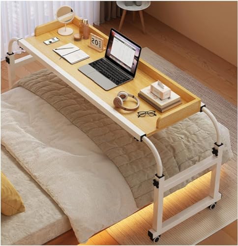 OWOHYG Verstellbarer Laptop-Schreibtisch mit Rollen – Schwarzer Mobilitätstisch über dem Bett mit Rädern – Multifunktionsschreibtisch für Büro, Schlafzimmer, Wohnzimmer, Eiche OWOHYG Verstellbarer Laptop-Schreibtisch mit Rollen – Schwarzer Mobilitätstisch über dem Bett mit Rädern – Multifunktionsschreibtisch für Büro, Schlafzimmer, Wohnzimmer, Eiche von OWOHYG