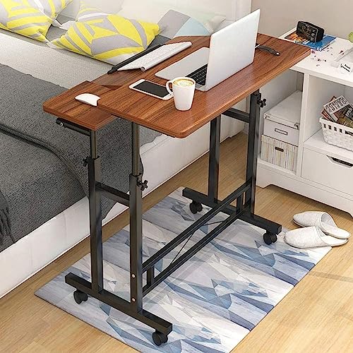 OWOHYG Verstellbarer Nachttisch fürs Bett, mit Rädern, mobiler Stehtisch, Laptop-Schreibtisch, rollender Computerwagen, beweglicher Betttisch für den Heimgebrauch,D OWOHYG Verstellbarer Nachttisch fürs Bett, mit Rädern, mobiler Stehtisch, Laptop-Schreibtisch, rollender Computerwagen, beweglicher Betttisch für den Heimgebrauch,D von OWOHYG