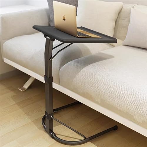 OWOHYG Verstellbarer Steh-Computertisch für Laptop, tragbarer Lazy Desk mit Klapp- und Hebefunktion, beweglicher Sofa-Nachttisch für Arbeit und Studium, Schwarz, anhebbar und faltbar von OWOHYG