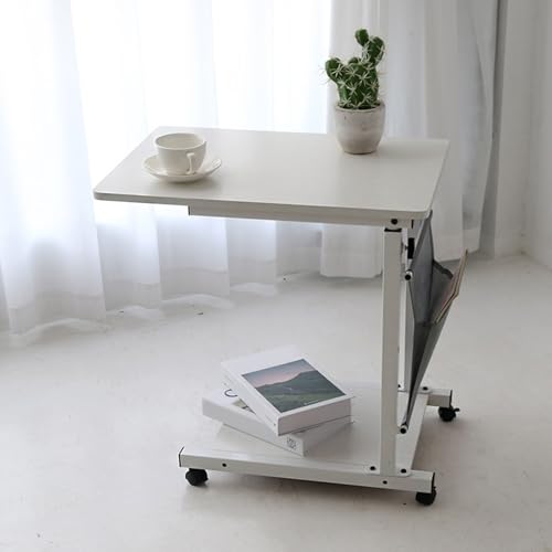 OWOHYG Weißer Verstellbarer Laptop-Betttisch mit Rollen, mobiler Stehpult, höhenverstellbarer Beistelltisch für Sofa, Bett und Krankenhaus,Weiß,Talla única OWOHYG Weißer Verstellbarer Laptop-Betttisch mit Rollen, mobiler Stehpult, höhenverstellbarer Beistelltisch für Sofa, Bett und Krankenhaus,Weiß,Talla única von OWOHYG
