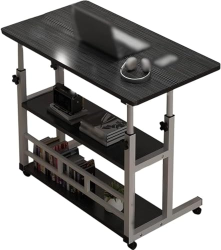 Stehpult Tisch Schreibtisch Höhenverstellbarer Abnehmbarer Nachttisch, Home Office Lift Desk, Regalspeicher Gaming-Tisch von OWOHYG