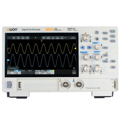 ADS812A OWON Oszilloskop 100MHz Bandbreite 1.25GSa/s Abtastrate mit Zweikanal 50M Speichertiefe mit 12bits Hochauflösender Oszillograph ADS812A OWON Oszilloskop 100MHz Bandbreite 1.25GSa/s Abtastrate mit Zweikanal 50M Speichertiefe mit 12bits Hochauflösender Oszillograph von OWON