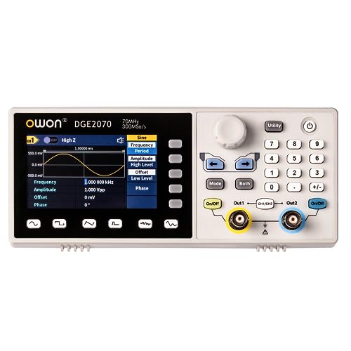 DGE2070 OWON Signalgenerator Zweikanalig 70MHz Bandbreite Wellenformgenerator Desktop-Funktionsgenerator 300MS/s Abtastrate 14 Bit vertikale Auflösung 8K Wellenformlänge SCPI & Labview unterstützt DGE2070 OWON Signalgenerator Zweikanalig 70MHz Bandbreite Wellenformgenerator Desktop-Funktionsgenerator 300MS/s Abtastrate 14 Bit vertikale Auflösung 8K Wellenformlänge SCPI & Labview unterstützt von OWON