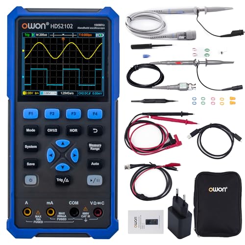 HDS2102 OWON Oszilloskop 100MHz Bandbreite Zweikanal 2 in 1 Oszilloskop mit Auto-Kalibrierungsfunktion Einstellbare Helligkeit Hintergrundbeleuchtetes LCD HDS2102 OWON Oszilloskop 100MHz Bandbreite Zweikanal 2 in 1 Oszilloskop mit Auto-Kalibrierungsfunktion Einstellbare Helligkeit Hintergrundbeleuchtetes LCD von OWON