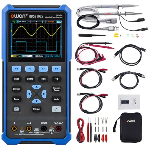 HDS2102S OWON Oszilloskop 3 in 1 Doppelkanäle + 1 CH Signalquelle Handheld Digitales Oszilloskop mit 500MS/s Abtastrate + 4 1/2 Digits Multimeter + 25MHz Signalgenerator HDS2102S OWON Oszilloskop 3 in 1 Doppelkanäle + 1 CH Signalquelle Handheld Digitales Oszilloskop mit 500MS/s Abtastrate + 4 1/2 Digits Multimeter + 25MHz Signalgenerator von OWON