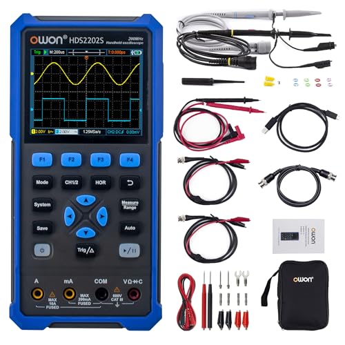 HDS2202S OWON Oszilloskop 3 in 1 Handoszilloskop 200MHz Bandbreite 1GS/s Abtastrate + 4 1/2 Stellen Multimeter+ 25MHz Signalgenerator 3,5" LCD mit einstellbarer Helligkeit HDS2202S OWON Oszilloskop 3 in 1 Handoszilloskop 200MHz Bandbreite 1GS/s Abtastrate + 4 1/2 Stellen Multimeter+ 25MHz Signalgenerator 3,5" LCD mit einstellbarer Helligkeit von OWON