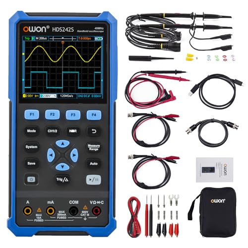 HDS242S OWON Oszilloskop mit zwei Kanälen und 1CH Signalquelle 40MHz Bandbreite Tragbares 3 in 1 Oszilloskop mit mehreren Funktionen + Multimeter + Signalquelle HDS242S OWON Oszilloskop mit zwei Kanälen und 1CH Signalquelle 40MHz Bandbreite Tragbares 3 in 1 Oszilloskop mit mehreren Funktionen + Multimeter + Signalquelle von OWON