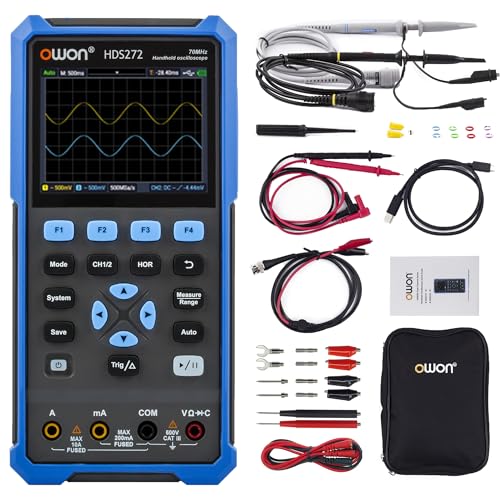 HDS272 Handheld-Digital-Oszilloskop 70MHz Bandbreite 3,5 Zoll LCD mit einstellbarer Helligkeit 2 in 1 Oszilloskop + 20.000Counts True RMS Multimeter HDS272 Handheld-Digital-Oszilloskop 70MHz Bandbreite 3,5 Zoll LCD mit einstellbarer Helligkeit 2 in 1 Oszilloskop + 20.000Counts True RMS Multimeter von OWON