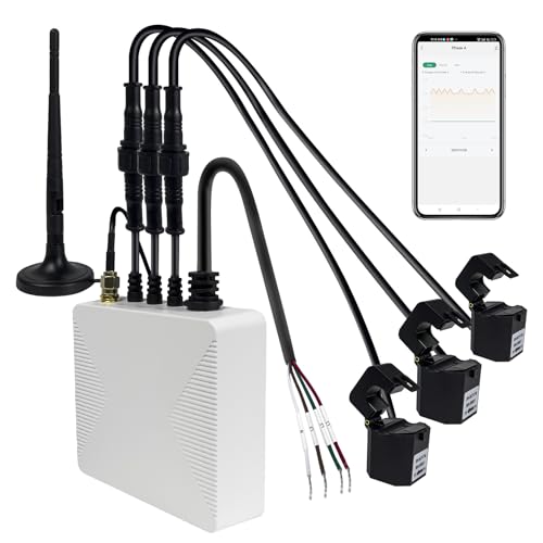 OWON 3-Phasen-WLAN-Smart-Home-Energiemonitor, 3-Phasen-Zangenmessgerät mit 3 80 A Schaltkreisstufen-Sensoren Echtzeit-Stromüberwachung | Solar-| Messgerät OWON 3-Phasen-WLAN-Smart-Home-Energiemonitor, 3-Phasen-Zangenmessgerät mit 3 80 A Schaltkreisstufen-Sensoren Echtzeit-Stromüberwachung | Solar-| Messgerät von OWON