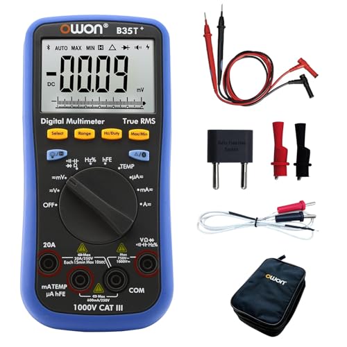 OWON B35T+ Digital Multimeter 6000 Count Auto Ranging Digital True RMS Smart Multimeter mit Bluetooth 4.0 (Android und iOS) und Offline-Datenaufzeichnungsfunktion Voltmeter Ammeter Ohmmeter von OWON