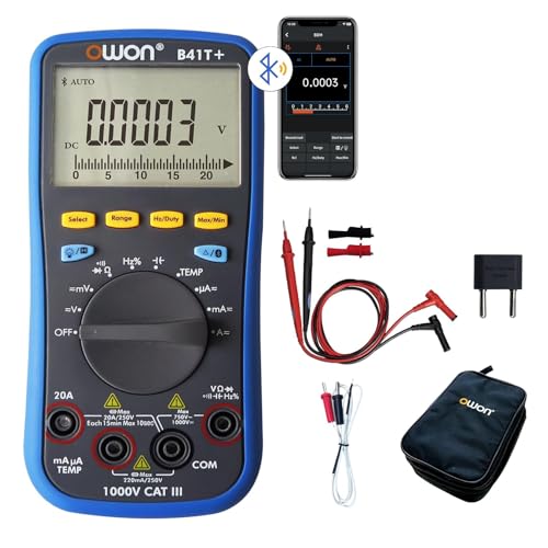 OWON B41T+ Bluetooth Digital Multimeter,22000 Counts Auto Ranging Digital 3 in 1 Multimeters with Bluetooth True RMS Backlight Test Meter for Electrical Testing OWON B41T+ Bluetooth Digital Multimeter,22000 Counts Auto Ranging Digital 3 in 1 Multimeters with Bluetooth True RMS Backlight Test Meter for Electrical Testing von OWON