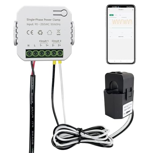 OWON Bi-direktionale Stromverbrauch Monitor 80A 1 Klemme, WiFi Home Energy Monitor, Energiezähler einphasiger Strom kompatibel von OWON