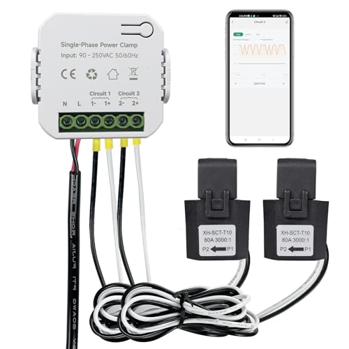 OWON Bi-direktionale Stromverbrauch Monitor 80A 2 Klemme, WiFi Home Energy Monitor, Energiezähler einphasiger Strom kompatibel OWON Bi-direktionale Stromverbrauch Monitor 80A 2 Klemme, WiFi Home Energy Monitor, Energiezähler einphasiger Strom kompatibel von OWON