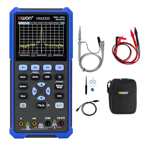 OWON HSA2320 3 in1 Spektrumanalysatoren, 9kHz bis 3GHz, 200MHz Oszilloskop, 4 1/2-stelliges Multimeter, 1GSa/S Maximale Abtastrate, Multifunktions-Spektralanalysator in einem Handgerät OWON HSA2320 3 in1 Spektrumanalysatoren, 9kHz bis 3GHz, 200MHz Oszilloskop, 4 1/2-stelliges Multimeter, 1GSa/S Maximale Abtastrate, Multifunktions-Spektralanalysator in einem Handgerät von OWON
