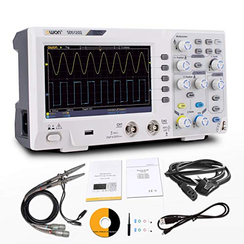 OWON SDS1202 Digital Lager Oszilloskop 2 Kanäle 200 MHz Bandbreite 1GSa / s 7 '' Handheld LCD Anzeige tragbar USB Oszilloskope von OWON