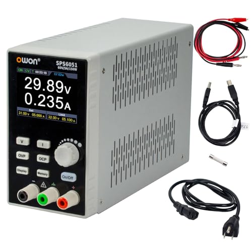 OWON SPS6051 DC-Netzgerät, 0-60V 0-5A Einstellbares Schaltnetzteil mit 150W Ausgangsleistung, Unterstützt Computerprogrammierung und Überwachungsfunktion für Spannungs-/Stromkurven. OWON SPS6051 DC-Netzgerät, 0-60V 0-5A Einstellbares Schaltnetzteil mit 150W Ausgangsleistung, Unterstützt Computerprogrammierung und Überwachungsfunktion für Spannungs-/Stromkurven. von OWON